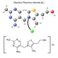 Thiamine chloride molecule - vitamin b1