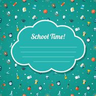 School flat design flyer template