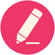 Pencil draws line icon