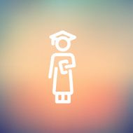 Graduation thin line icon N3