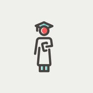 Graduation thin line icon N4