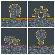 Concept of big ideas inspiration innovation invention effective thinking N2