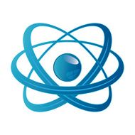 Atom part on white background N2