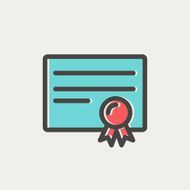 Certificate thin line icon N4