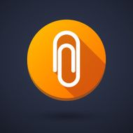 Long shadow icon with a clip N2