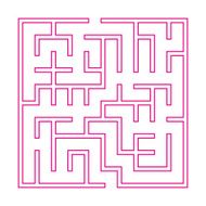 modern pink square maze