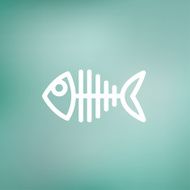 Fish skeleton thin line icon N2