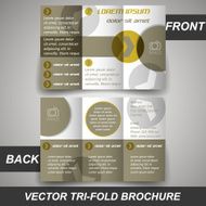 Business tri fold flyer template or corporate banner N4