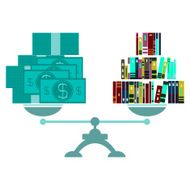 Vector concept of investment in education N4