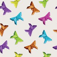 Seamless pattern from origami butterflies N2