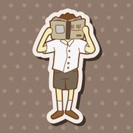 student cartoon theme elements N308