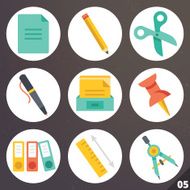 Colorful vector icons for web and mobile applications Set 5