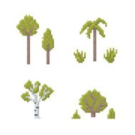 Pixel Art Trees N2