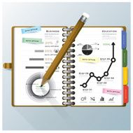 Organize Notebook Business And Education Infographic Design Template