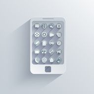 Vector smartphone icon background Eps10