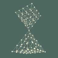 3D Molecule structure background Graphic design N2