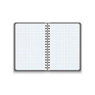 Vector Realistic Blank Open Notebook