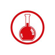 Chemical flask vector icon N3