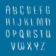 Script handwritten font vector vector alphabet letters N2