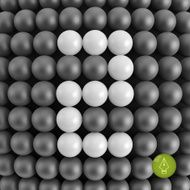 Number two Abstract mathematics background 3d vector illustration