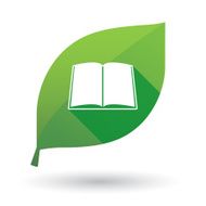 leaf icon with a book