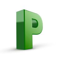 3d green letter P N3