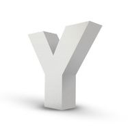 white letter Y