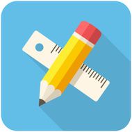 Pencil with ruler icon