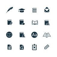 Books icons set N8