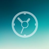 Clock in flat style icon N2