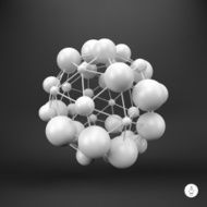 3D Molecule structure background Graphic design N3