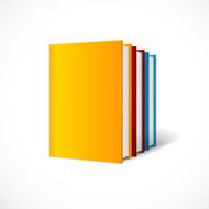 Vector book cover set perspective Books shelf icon