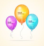 Vector ballon Option banner