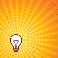 light bulb over yellow background idea vector illustration