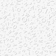 Seamless pattern with letters Vector illustration