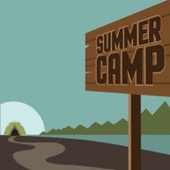 Summer camp background EPS 10 vector N2