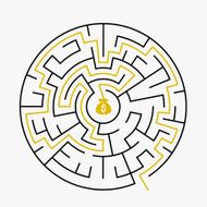 simple circular maze with prize icon