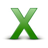 3d green letter X N3
