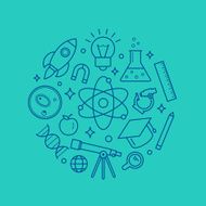 Abstract vector illustration - science and education concept