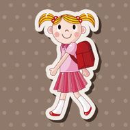 student cartoon theme elements vector eps N152