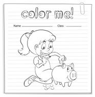 Worksheet showing a thrifty girl