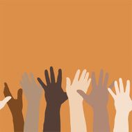 Hands Raised (horizontally seamless)