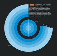 Flat style pie infographics Modern template