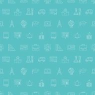 School line icon pattern set N9