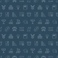 School line icon pattern set N13