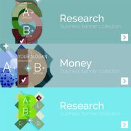 Flat design vector infographic banners with geometric infographics N152