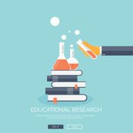 Vector illustration Flat study backgrounds set Education and online courses N22