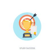 Vector illustration Flat study backgrounds set Education and online courses N24