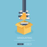 Vector illustration Flat study backgrounds set Education and online courses N25