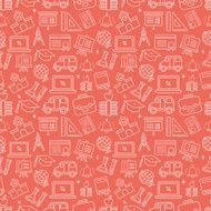 School line icon pattern set N14